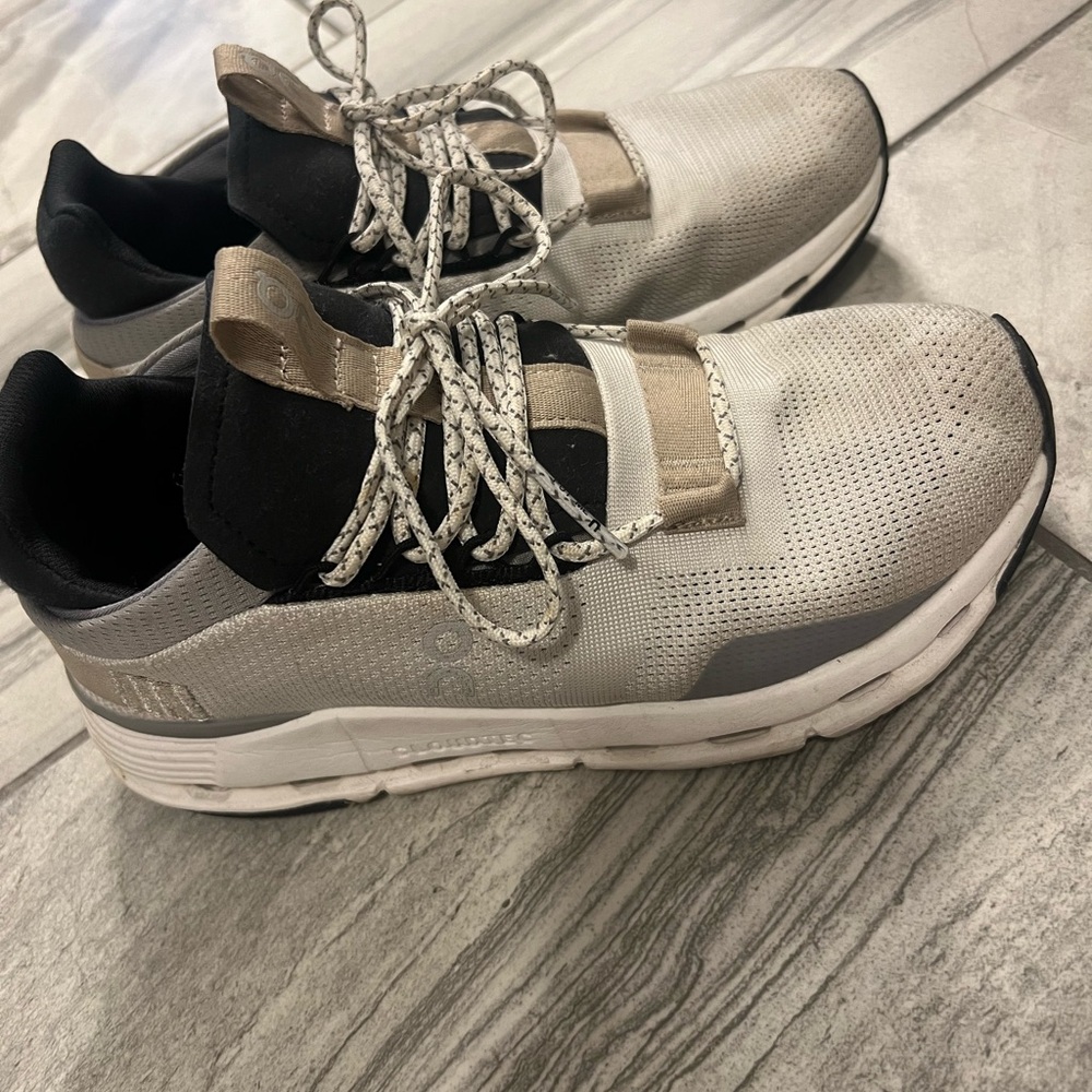 On Running Women's Shoes - Black, White, and Tan
